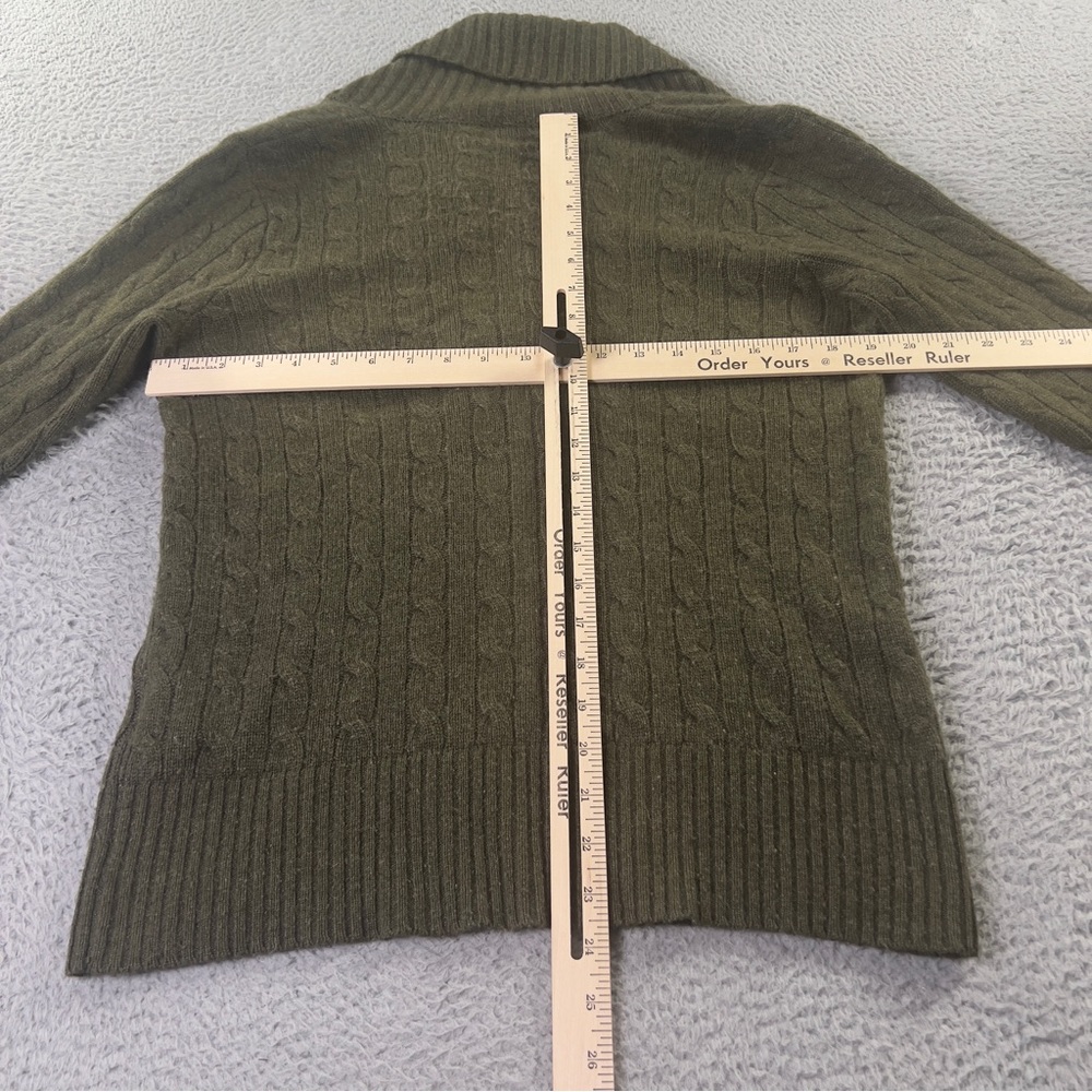 Polo Ralph Lauren Cashmere Sweater Womens Small Green Shawl Collar Pullover - Picture 6 of 8